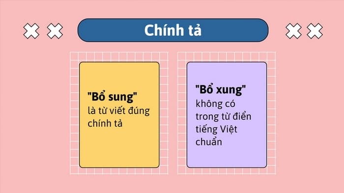 Bổ sung là từ đúng, bổ xung hoàn toàn là từ sai, không được công nhận trong từ điển tiếng Việt