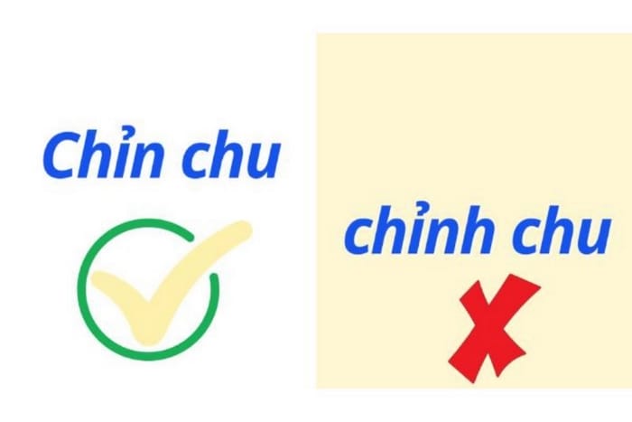 Chỉn chu là từ đúng, chỉnh chu là từ viết sai chính tả