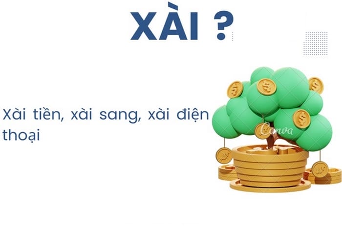 “Xài” là một động từ, mang nghĩa sử dụng một vật, tài nguyên, dịch vụ nào đó