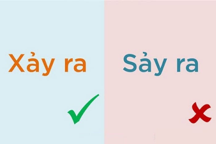Sảy ra là từ viết sai chính tả của từ xảy ra