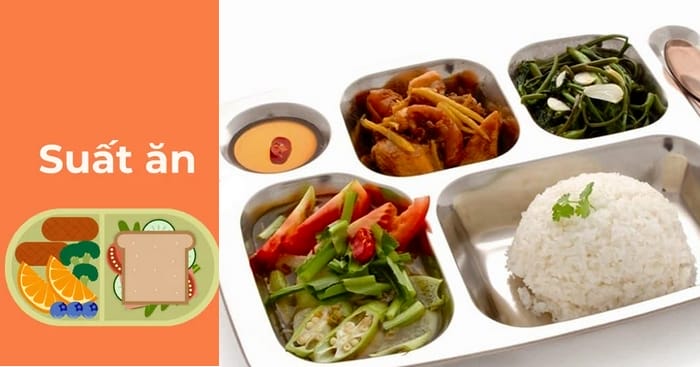 So với các từ đồng nghĩa, từ suất ăn có tính ứng dụng rộng rãi hơn