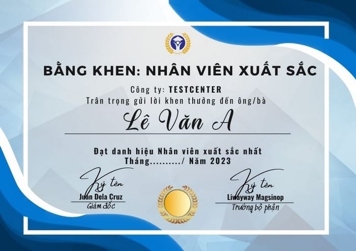 Xuất sắc là tính từ thể hiện lời khen, ghi nhận thành tích