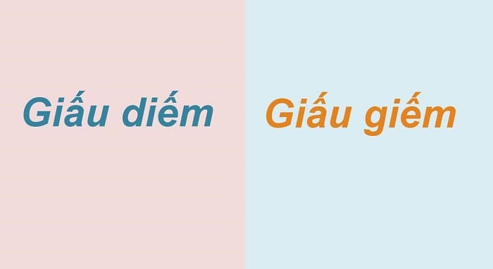 Giấu giếm là từ viết đúng, còn dấu diếm là từ sai chính tả