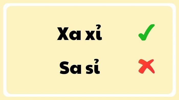 Xa xỉ là từ viết đúng chính tả, còn sa sỉ là từ không có nghĩa